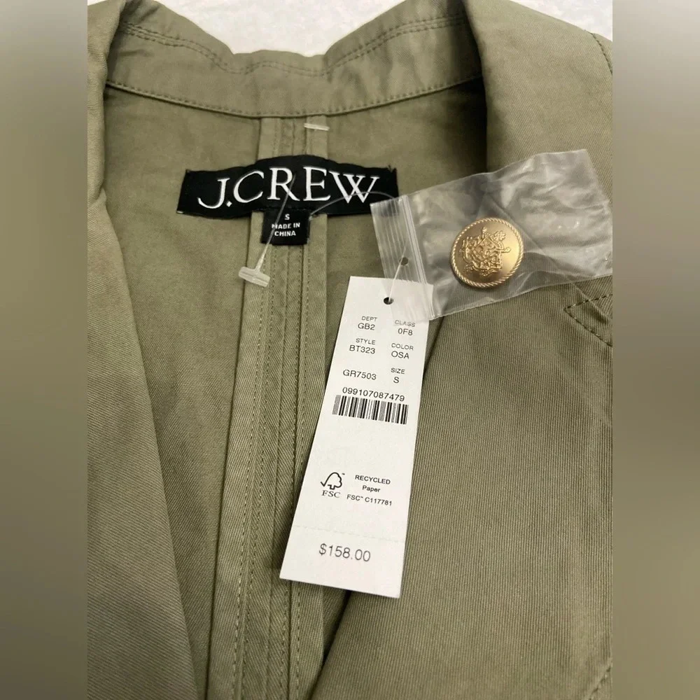 New! J. Crew Blazer-jacket in chino olive sand green 28334